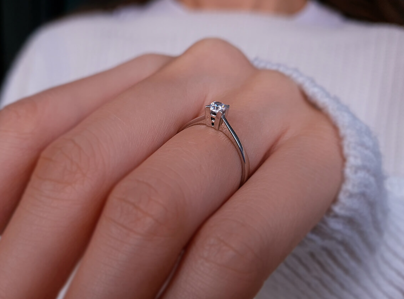 0.18 Carat Diamond Solitaire Ring