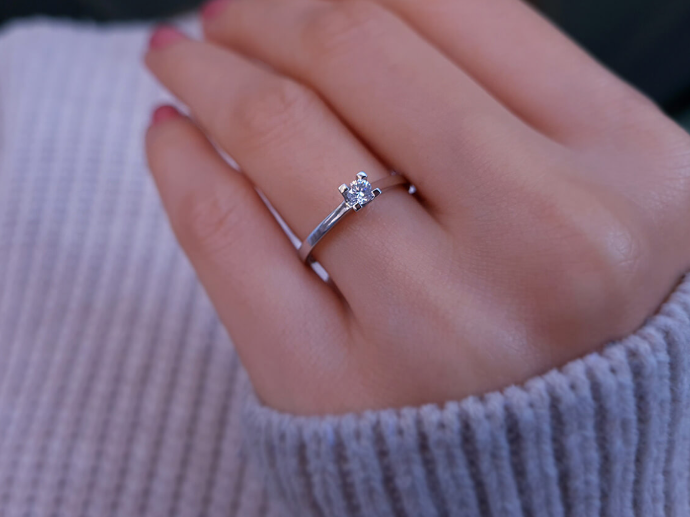 0.15 carat solitaire diamond ring