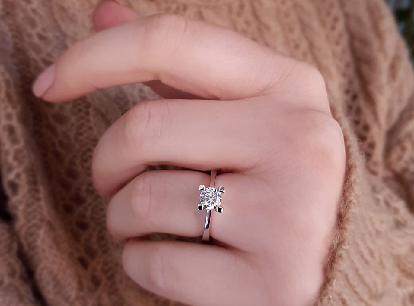 Bague solitaire diamant 0,70 carat
