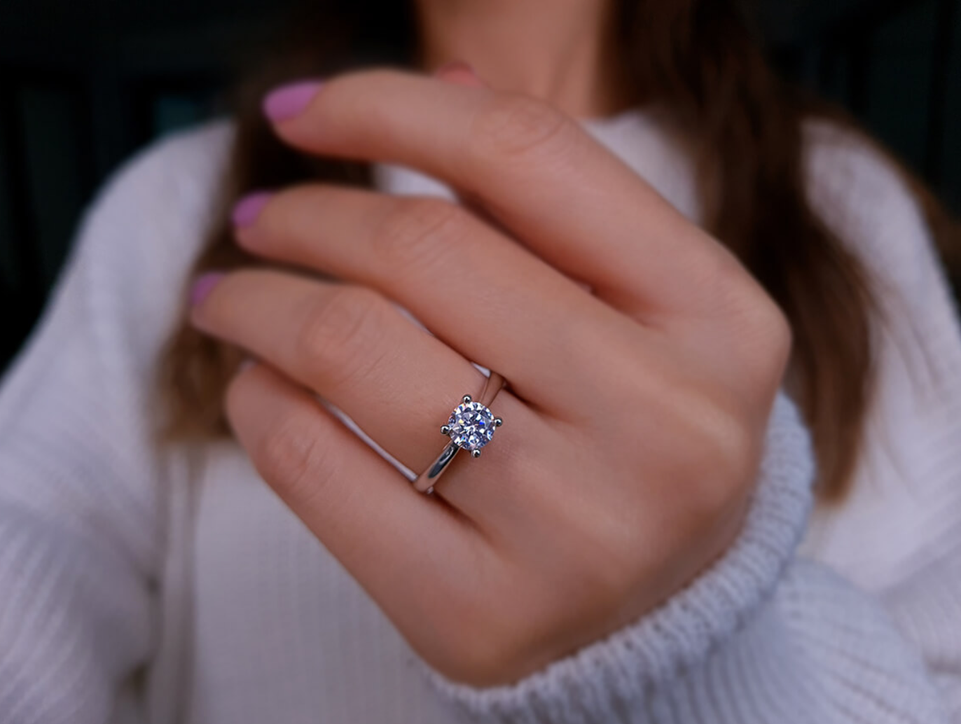 Bague solitaire diamant 0,79 carat