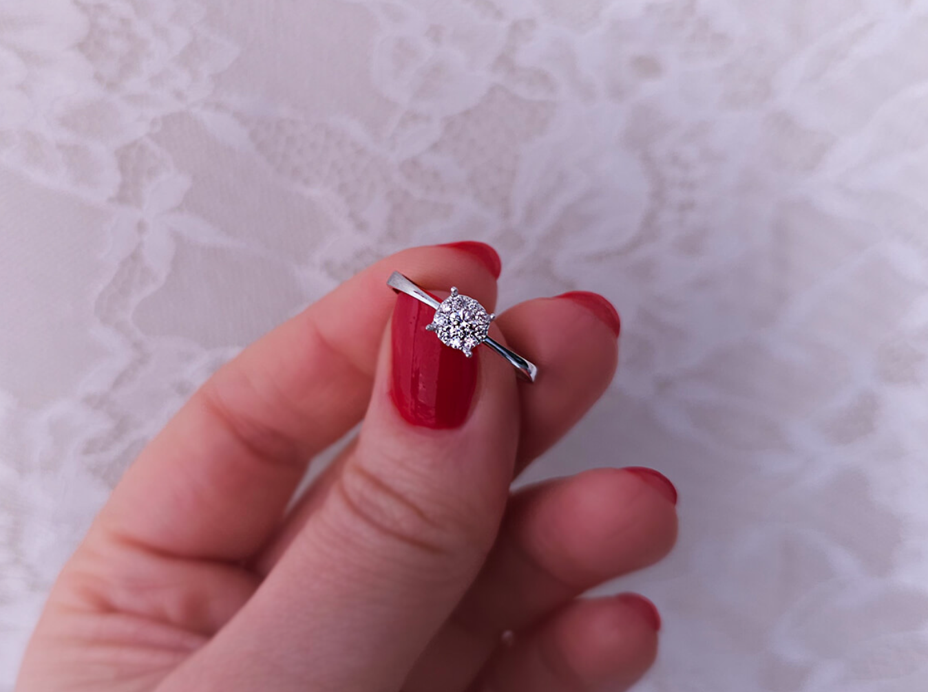 Bague effet solitaire diamant 0,70 carat