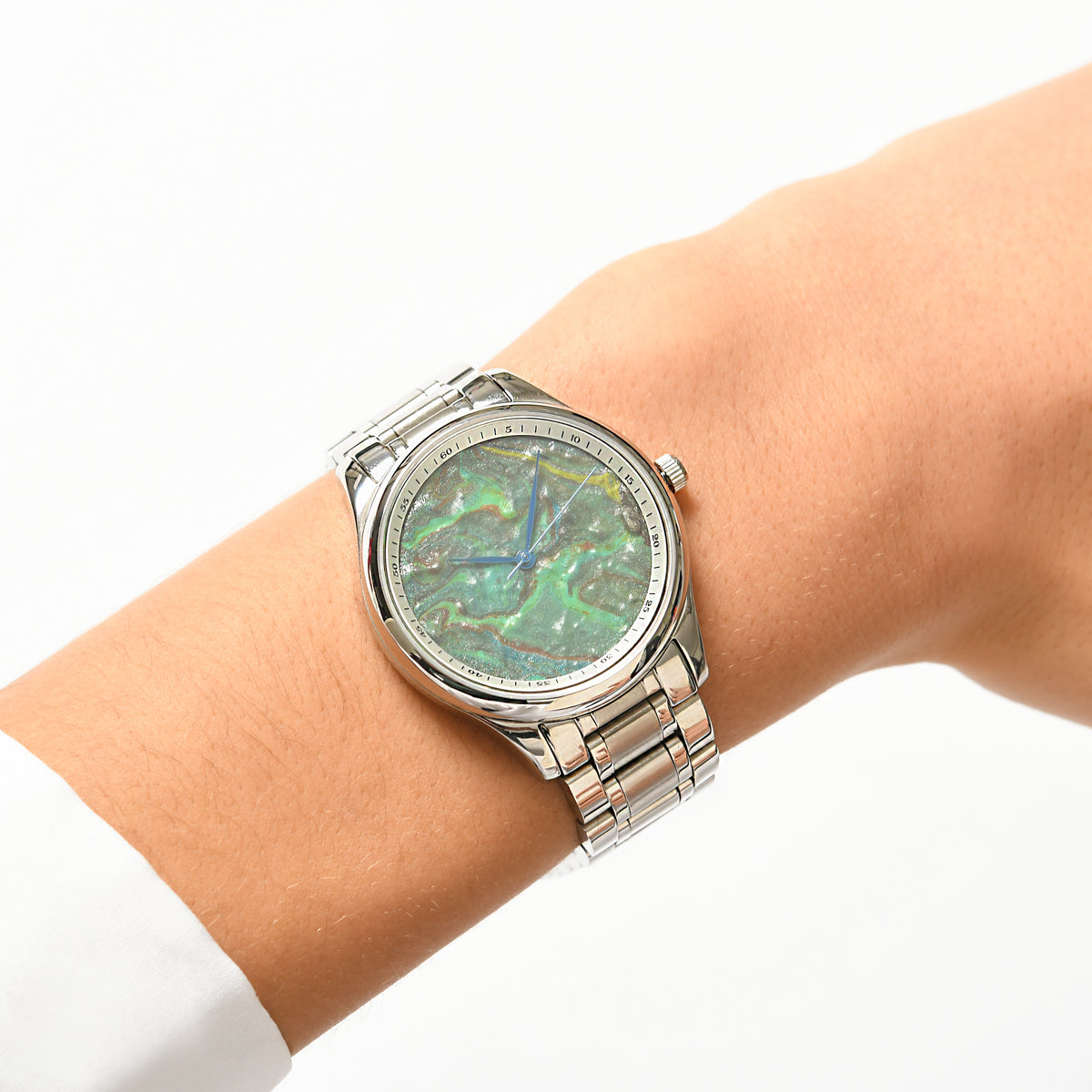 Montre Abstraite Verte pour Femme