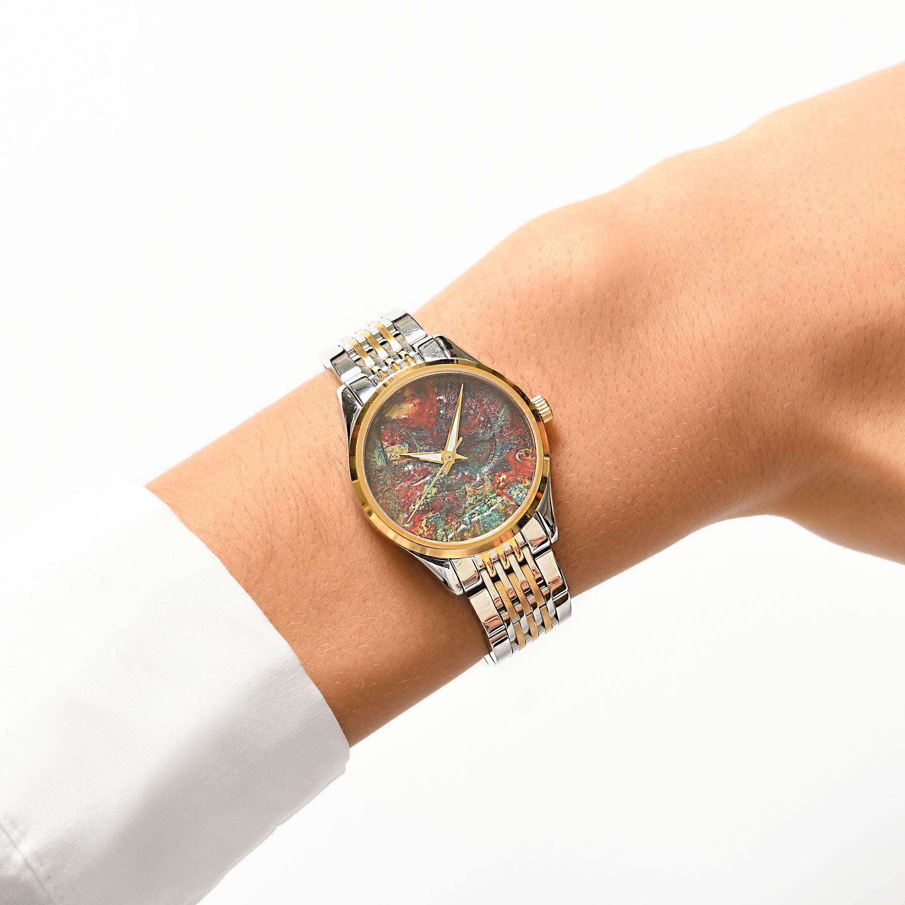 Green Abstract Art Watch
