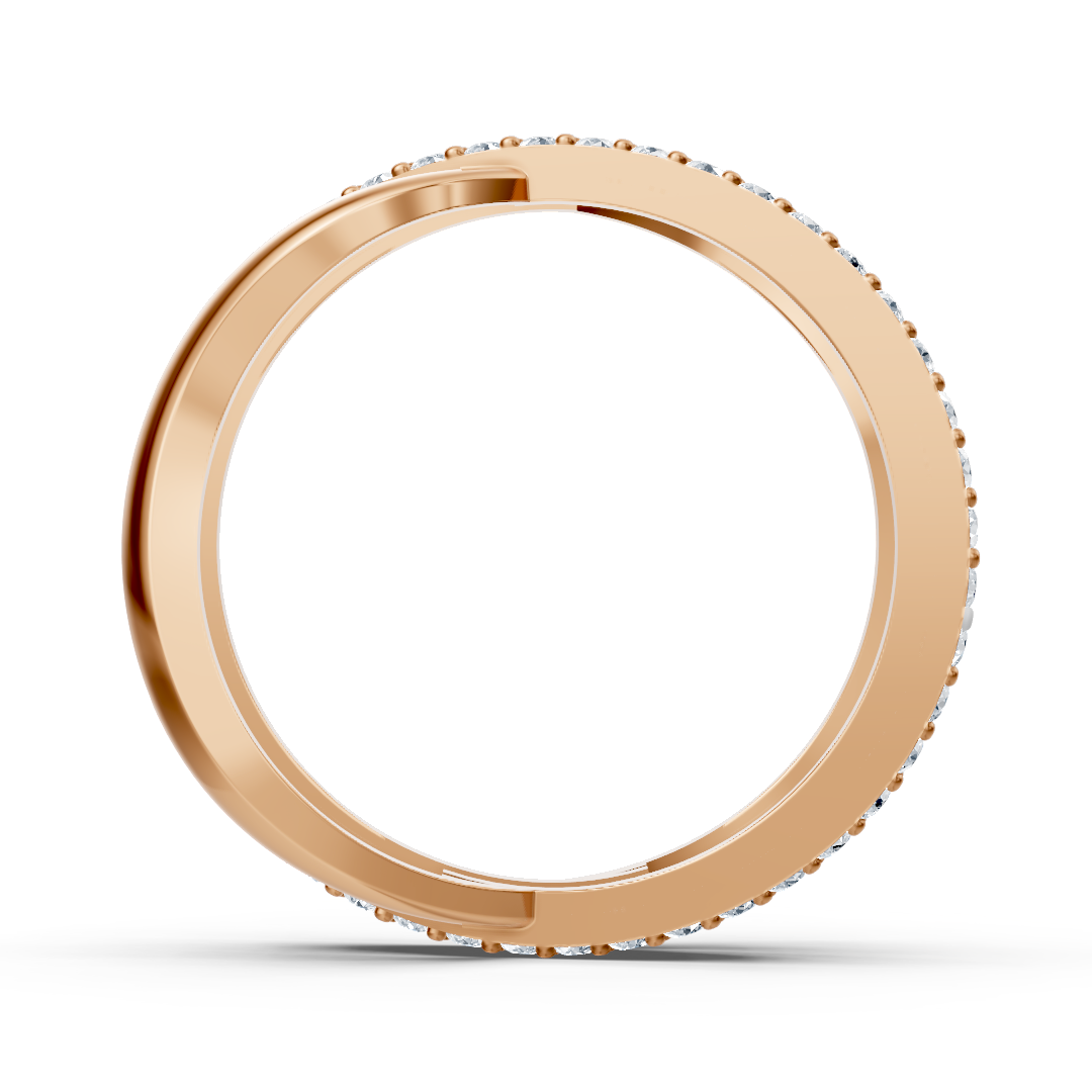 Birgie Diamantring aus 14K Rosegold – 0,90 ct, Pavé-Fassung