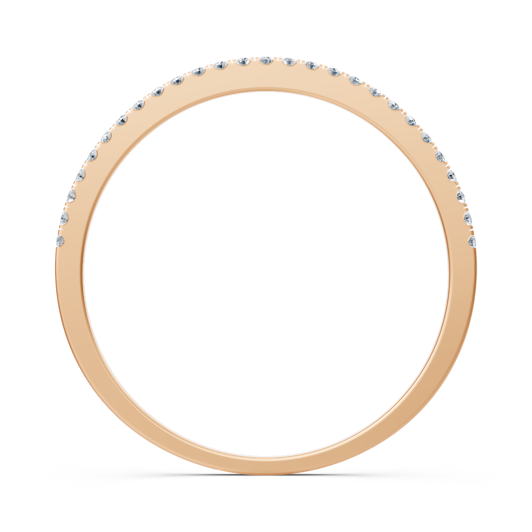 Bague demi-éternité en or rose avec diamant Birgie