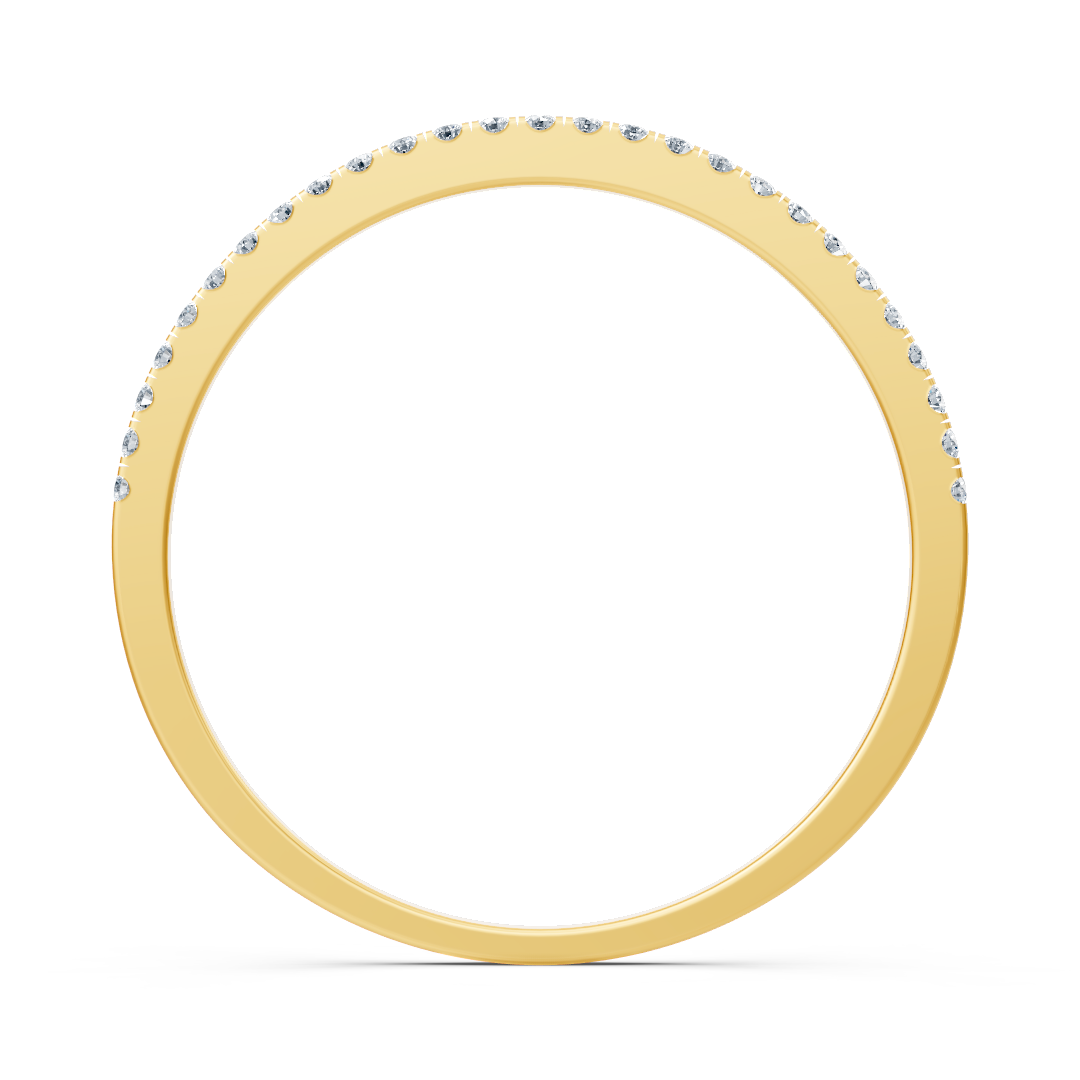 Bague demi-éternité en or jaune avec diamant Birgie