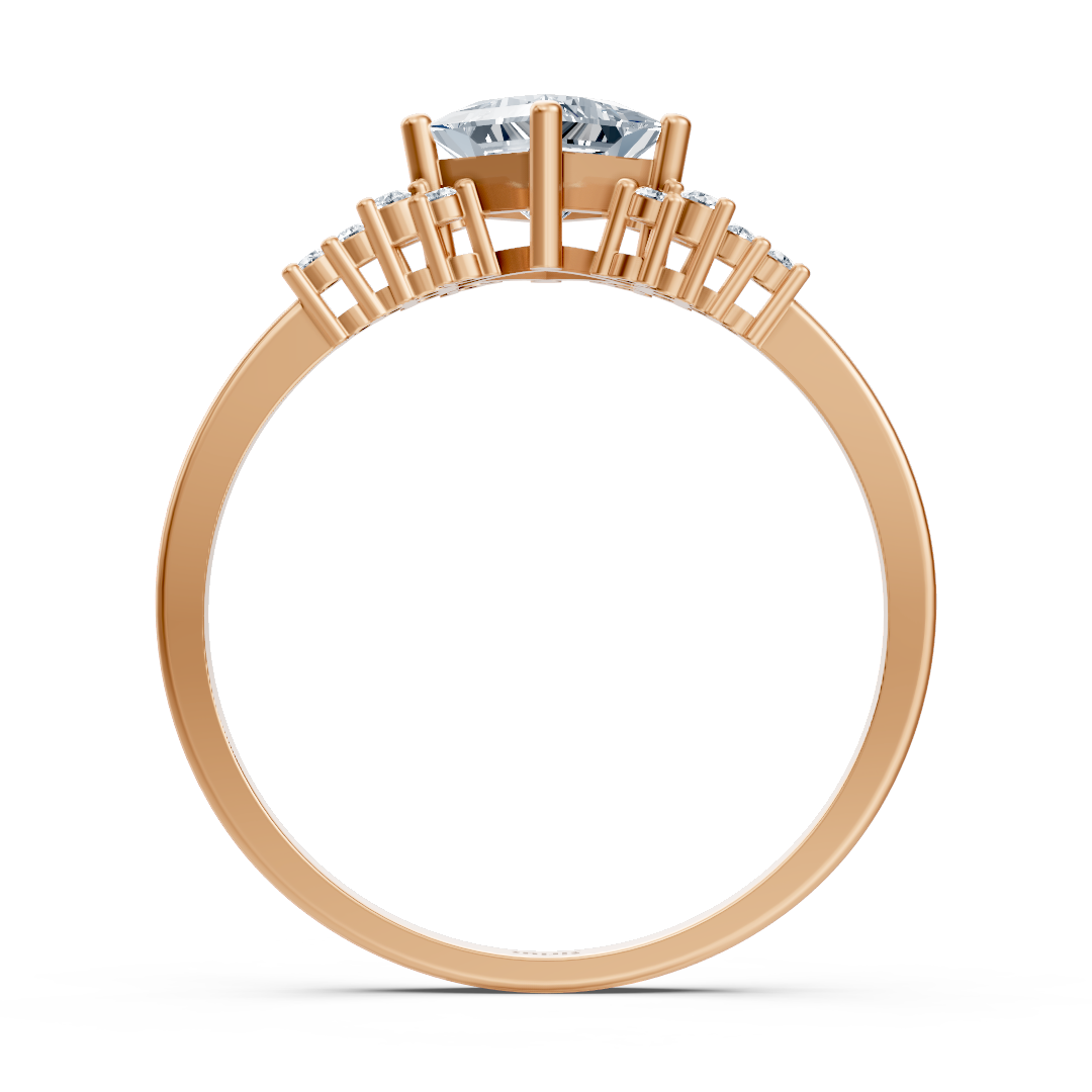 Birgie diamond and sapphire ring in rose gold