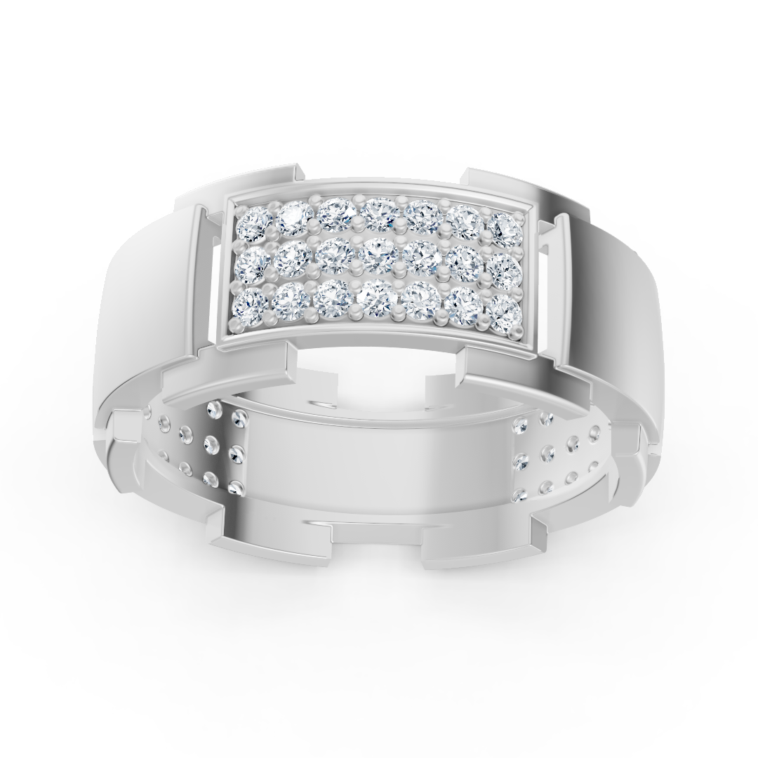 14 Karat Gold Design Trauring mit Diamaten