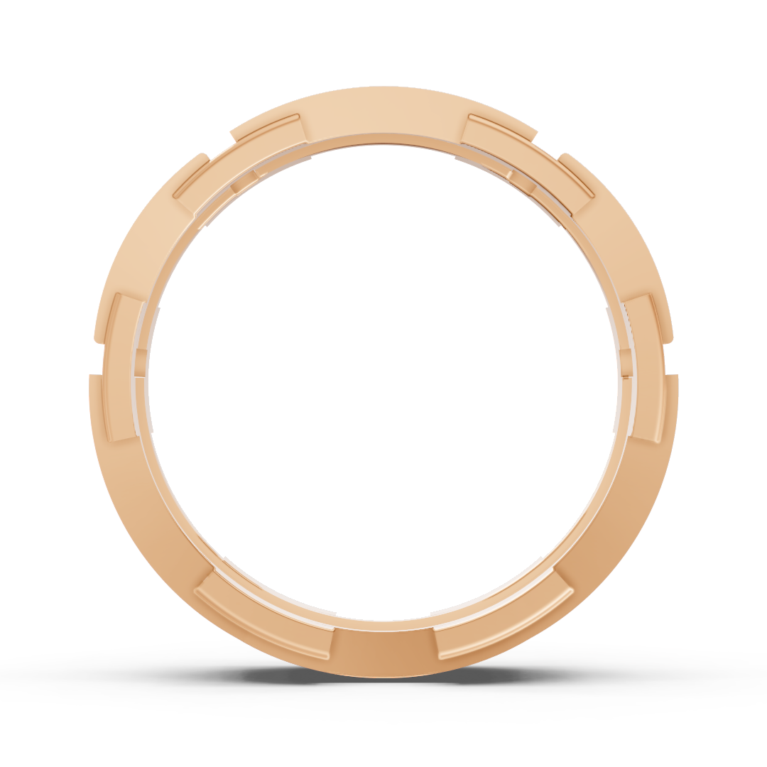 14 carat rose gold design wedding ring with diamonds - Ruby
