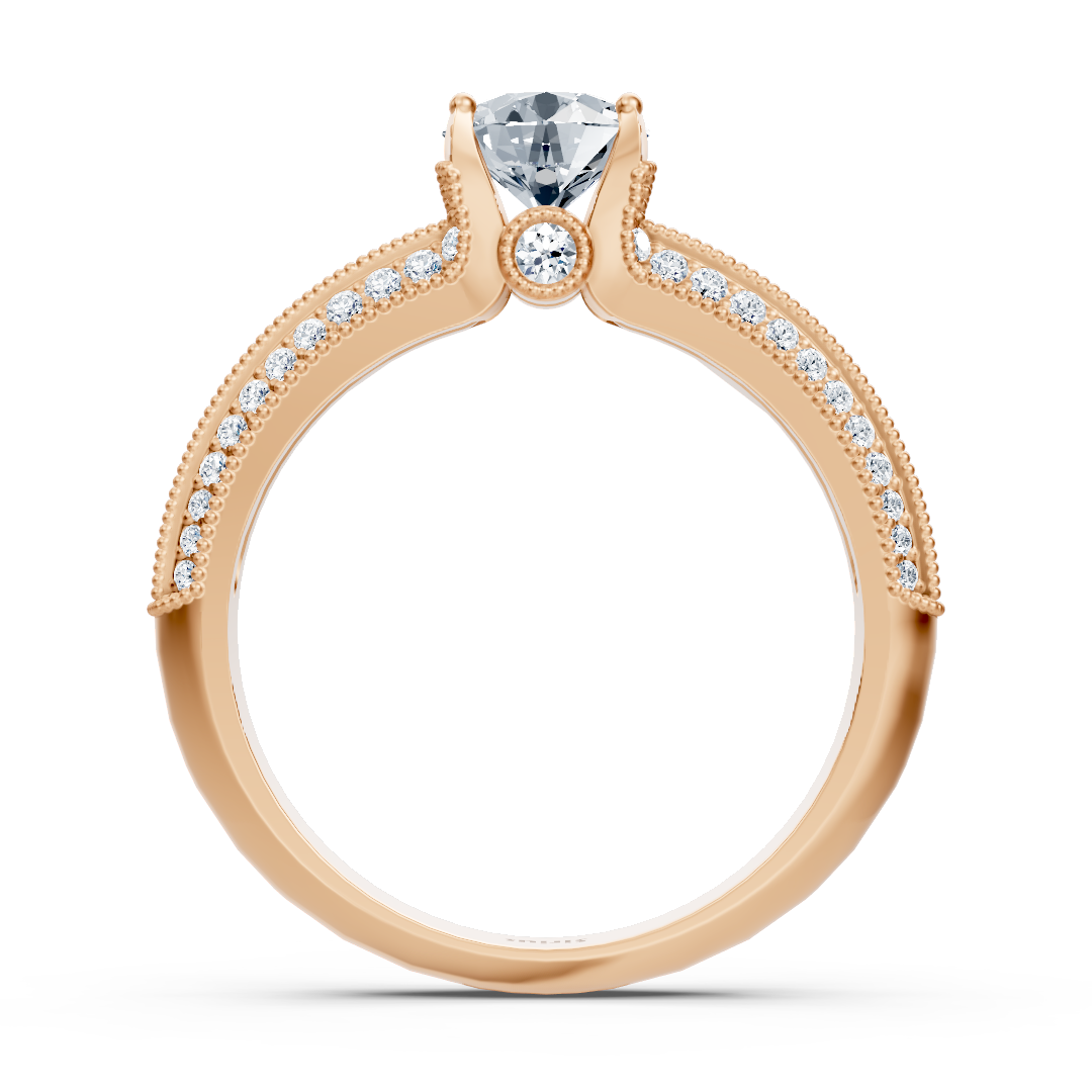 Rose Gold Diamond Bypass Ring - Sparkling & Romantic