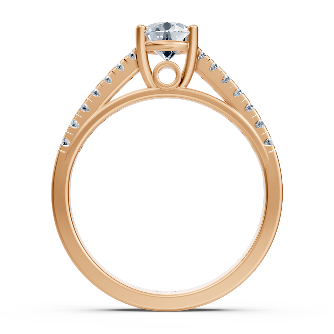 Sirius diamond ring made of 14K rose gold