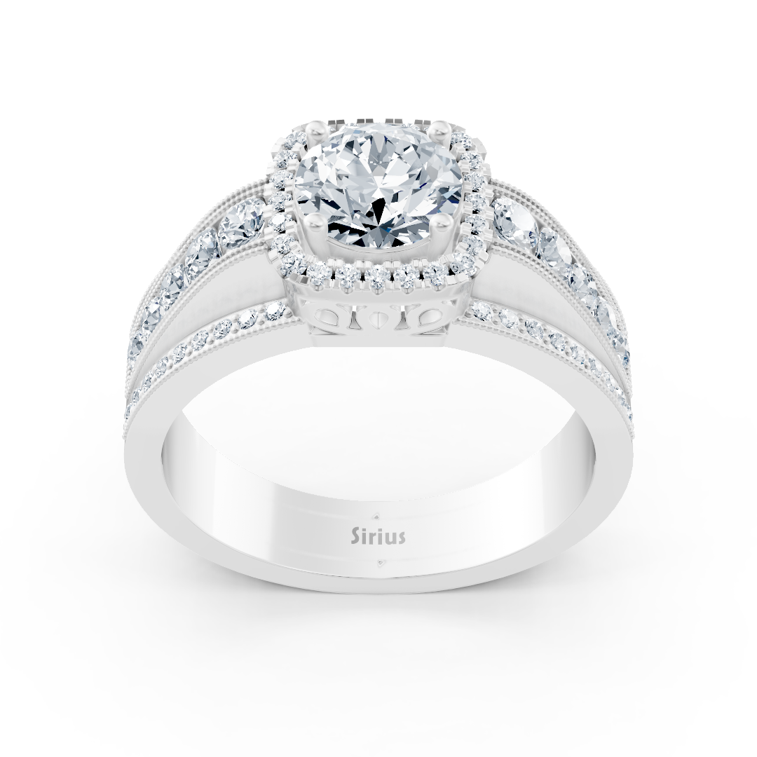 Brilliant Aura 14 Karat Weissgold Weisstopas Diamantring