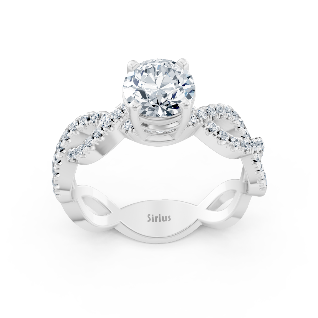 Weißgold Diamant Verlobungsring "Rebe Ranke"