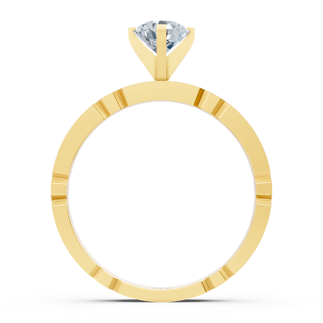 Gelbgold Diamant Ring - Zeitloses Design