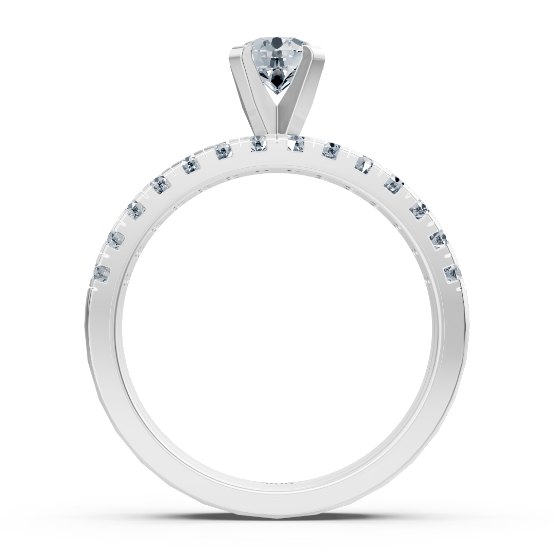 Weißgold Diamant Vorsteckring mit Beisteckring