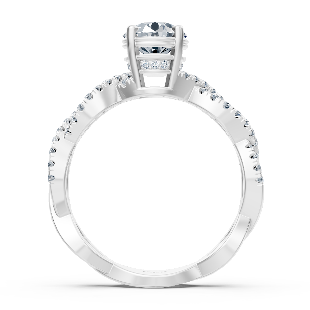 Weißgold Diamant Verlobungsring "Rebe Ranke"