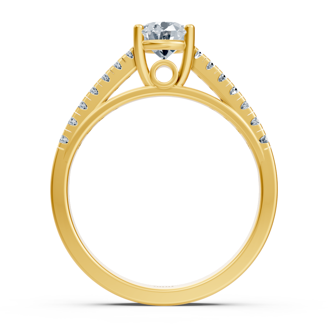Sirius diamond ring in 14K yellow gold