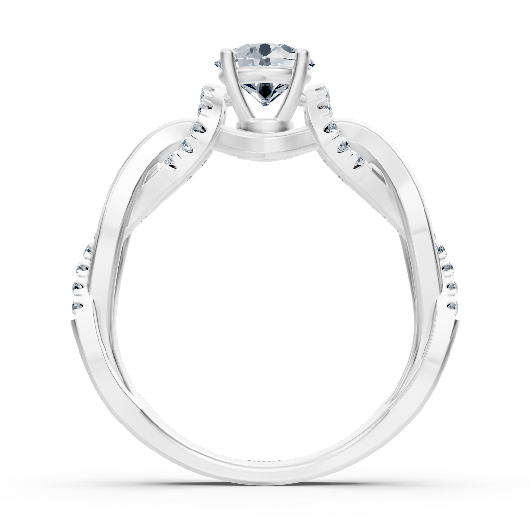 Weißgold Diamant Verlobungsring "Verflochtener Pfad"