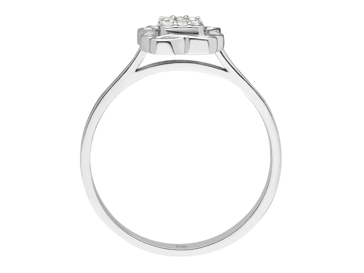 Birgie Baguetteschliff-Diamant-Blumenring