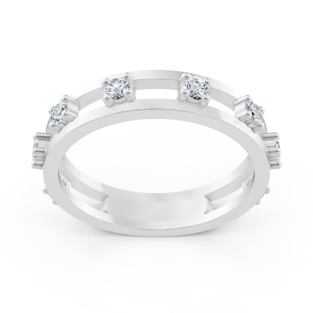 Birgie Diamantring Weißgold 14K mit 8 Brillanten