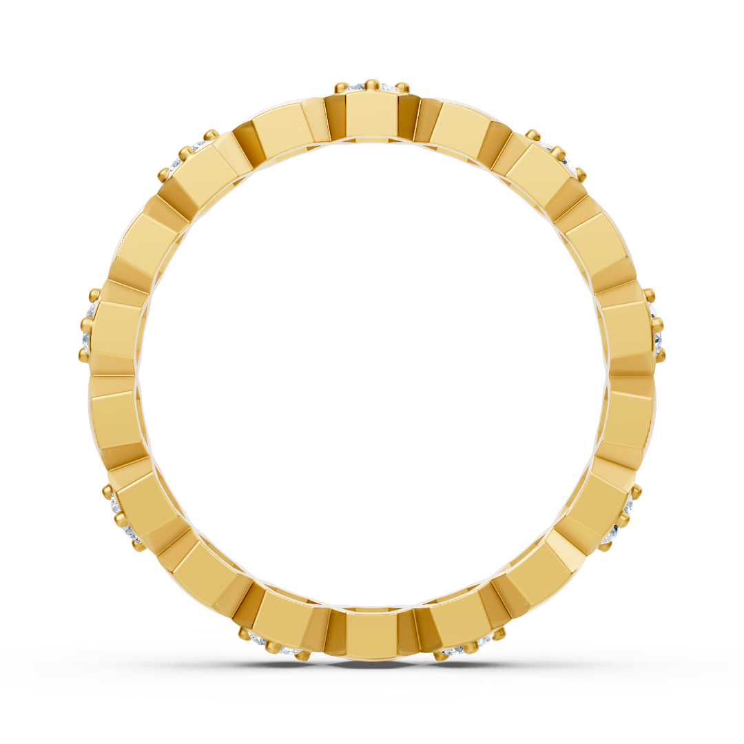 Birgie Diamantring Gelbgold 14K – Hexagon-Design