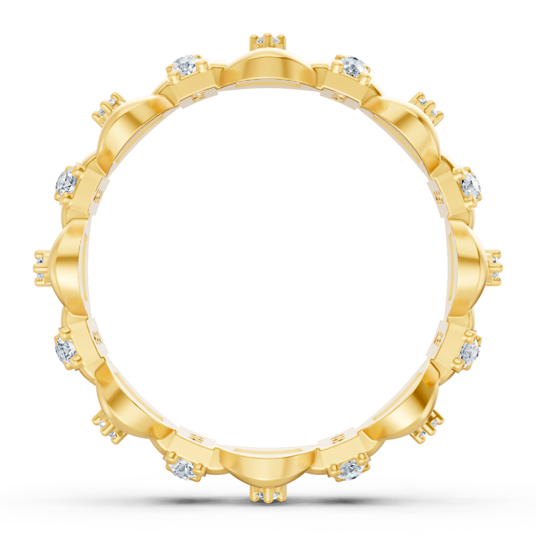 Bague en diamant fascinante avec un mélange de formes - or jaune 14 carats, environ 0,40 carat