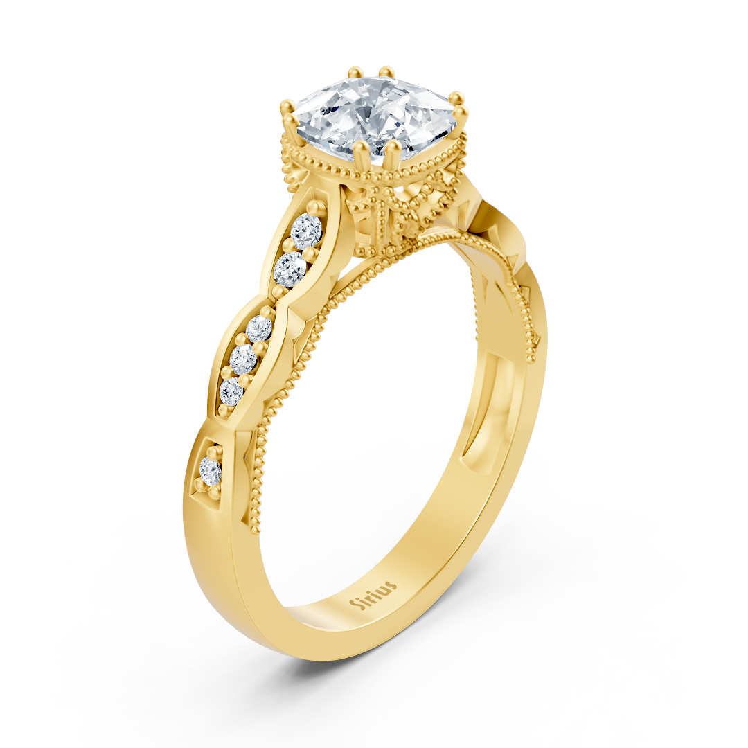 Diamond and ruby ring yellow gold