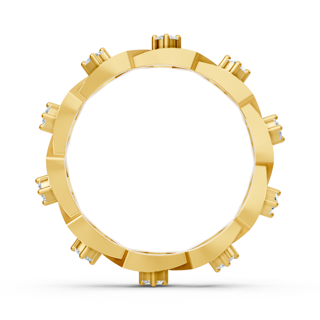 Exclusive 14K yellow gold diamond ring – prong setting, 0.35 carats