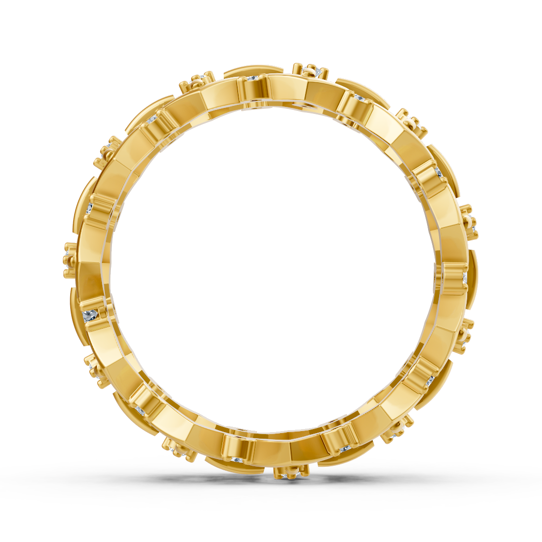 Birgie Gelbgold Diamantring – Filigranes Design mit Runddiamanten