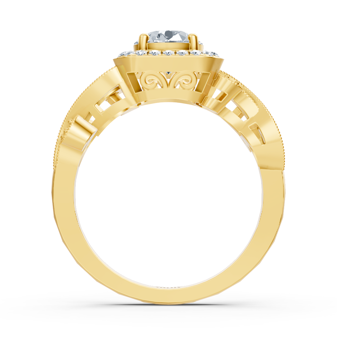 Gelbgold Vintage Diamant Verlobungsring