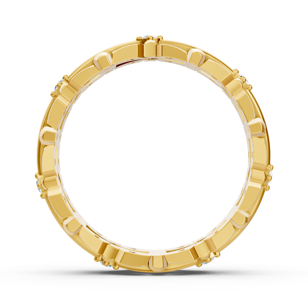14 carat yellow gold diamond ring - timeless elegance for every day