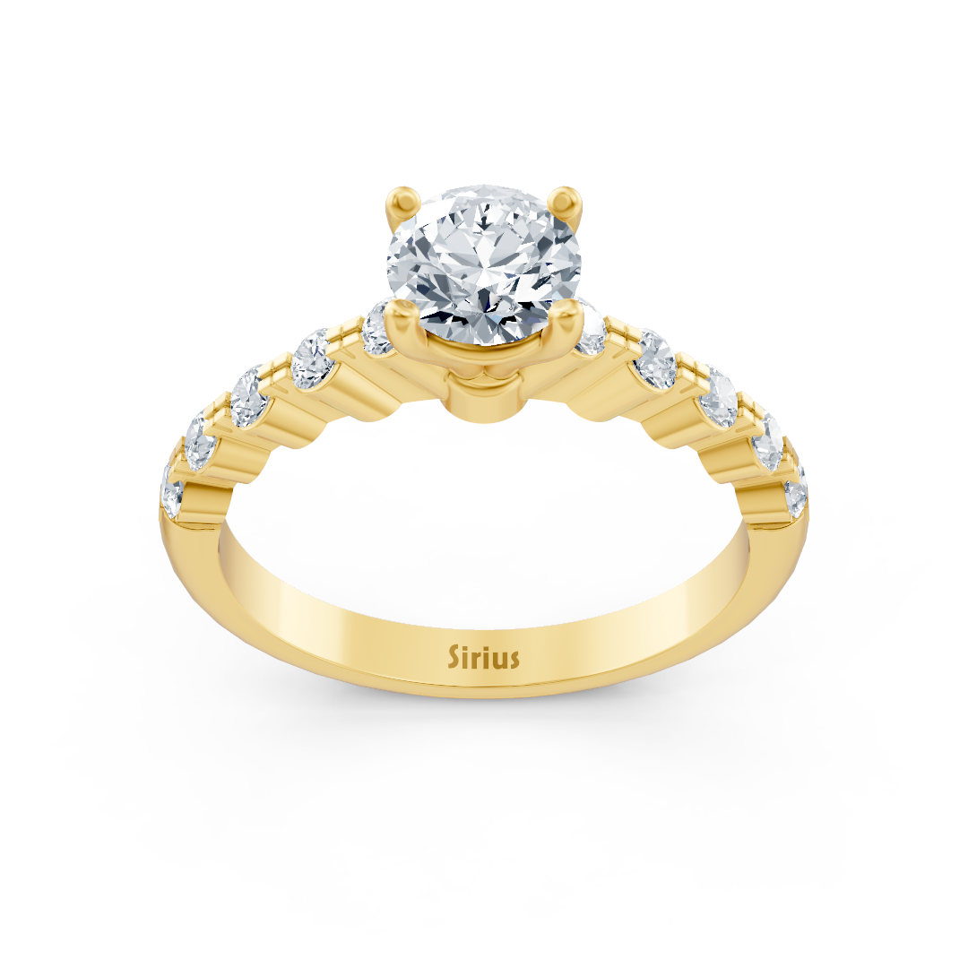 Klassischer Gelbgold Solitär Diamantring