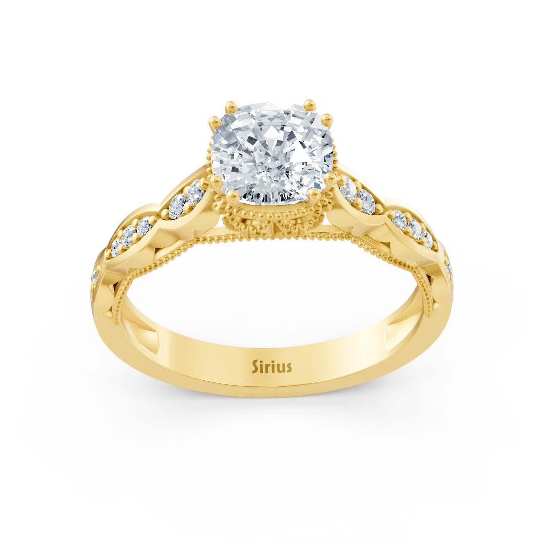 Diamond and ruby ring yellow gold