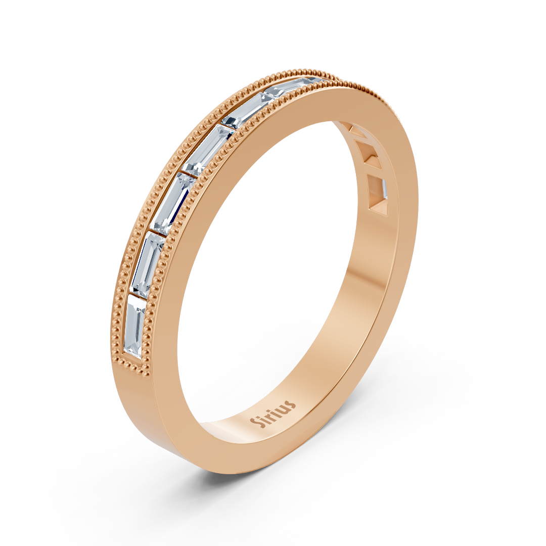 Birgie Roségold Diamantring mit Baguette-Schliff – 0,50 ct