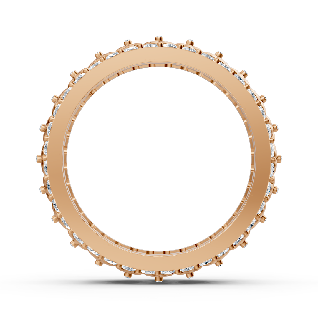 Exquisite flower diamond ring in 14K rose gold