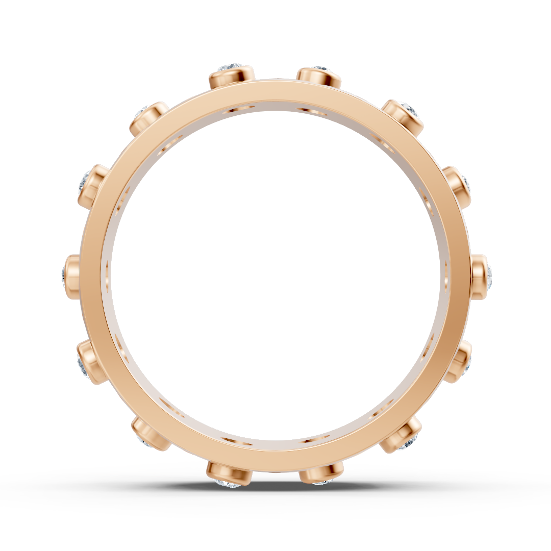 Birgie 14K Rosegold Diamant Zickzack Ring - Moderner Schwung