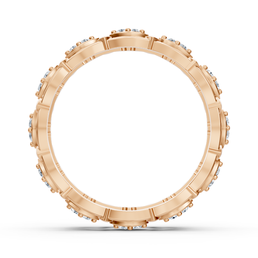 Birgie 14K Rosegold Diamant Eternity Ring - Zeitlose Marquise Eleganz