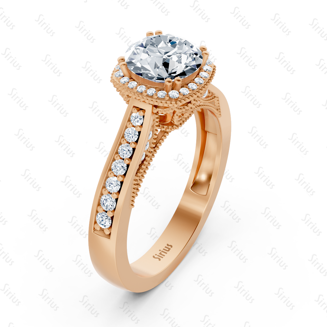 Solitär Weisstopas Diamantring Roségold