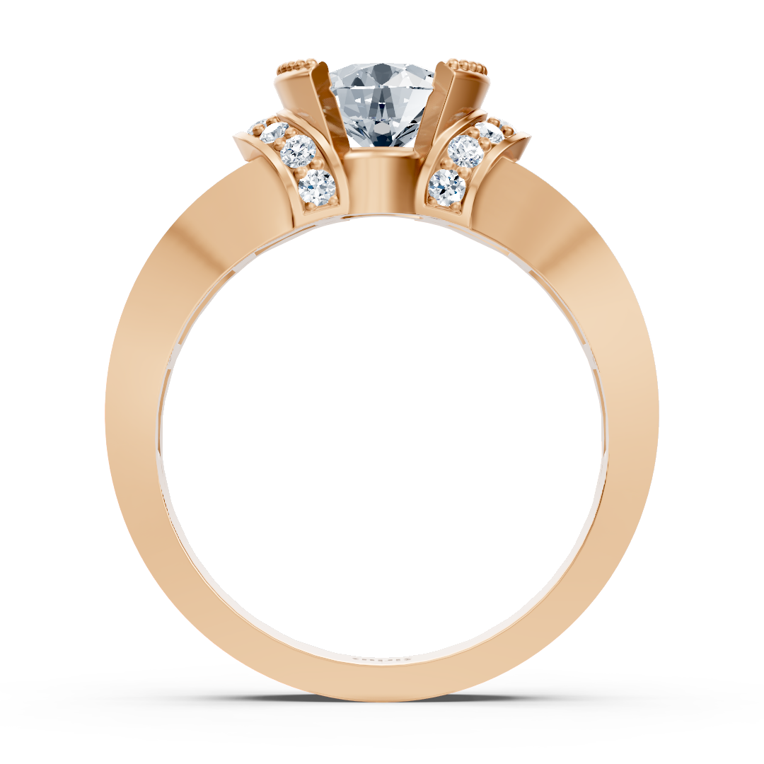 rose gold diamond ring