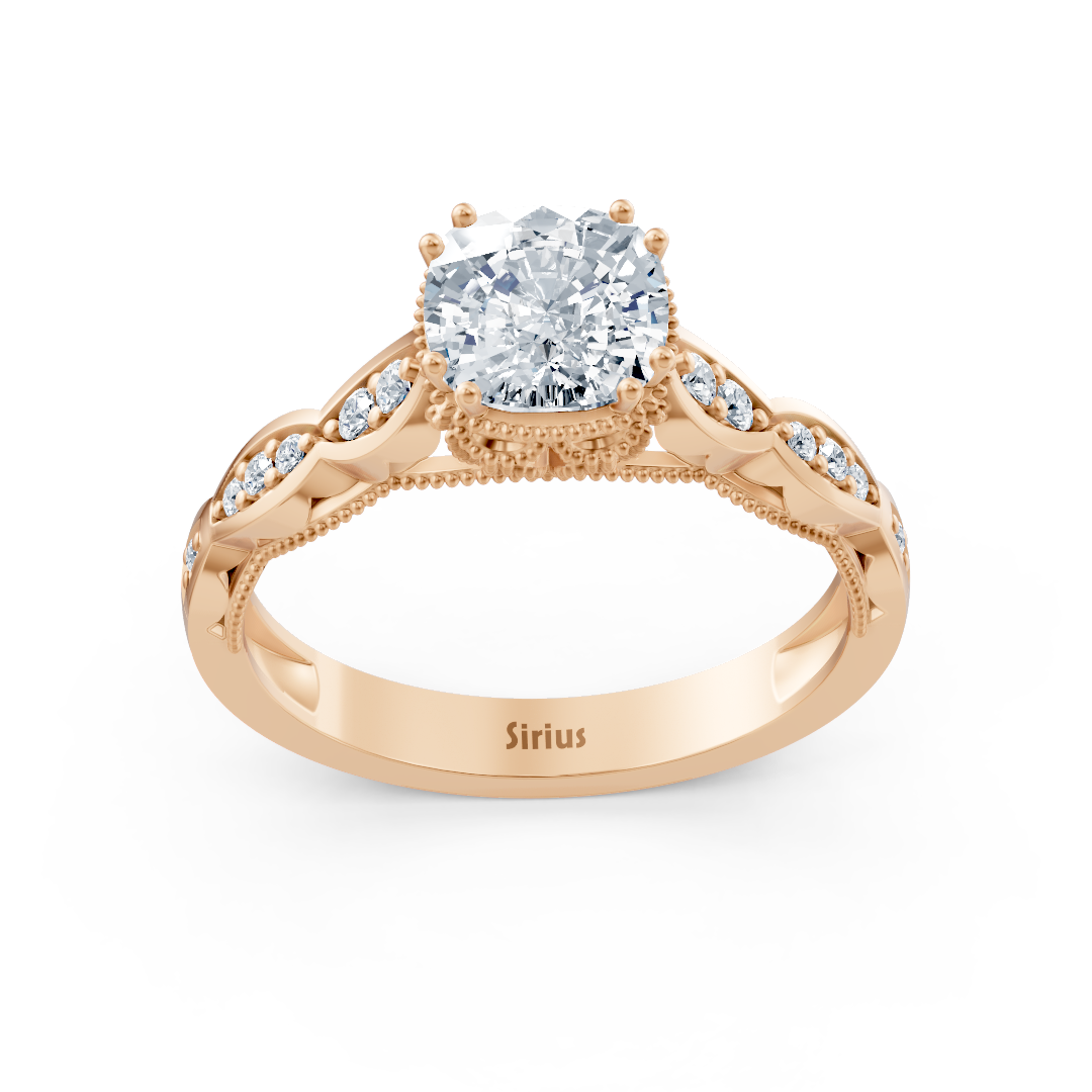 Diamond and ruby ring rose gold
