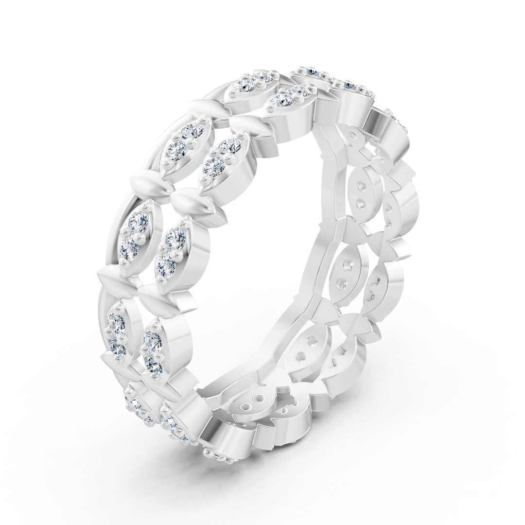Birgie 14K Weissgold Diamant Eternity Ring - Zeitlose Marquise Eleganz