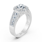 Halo Weisstopas Diamantring Weißgold