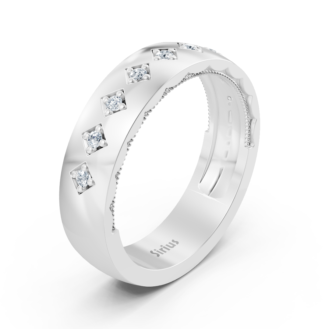 Eleganter Diamantring aus Weißgold | 14K | 0,11 ct