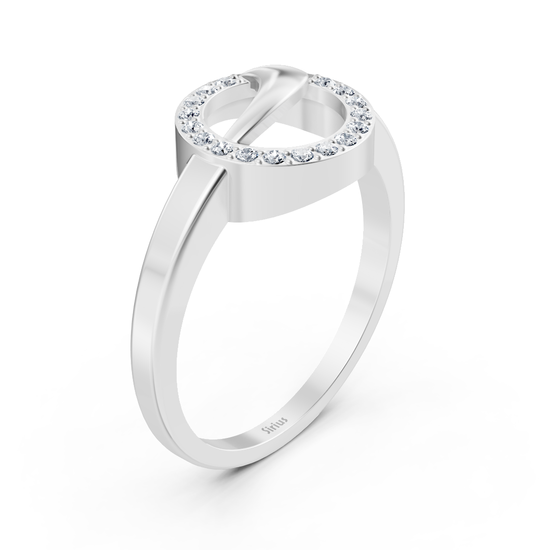 Eleganter Weissgold Diamantring mit Krappenfassung
