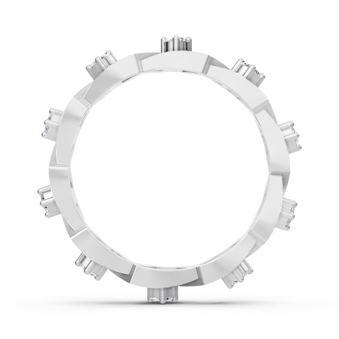 Exklusiver Diamantring aus 14K Weissgold – Prong-Fassung, 0,35 Karat