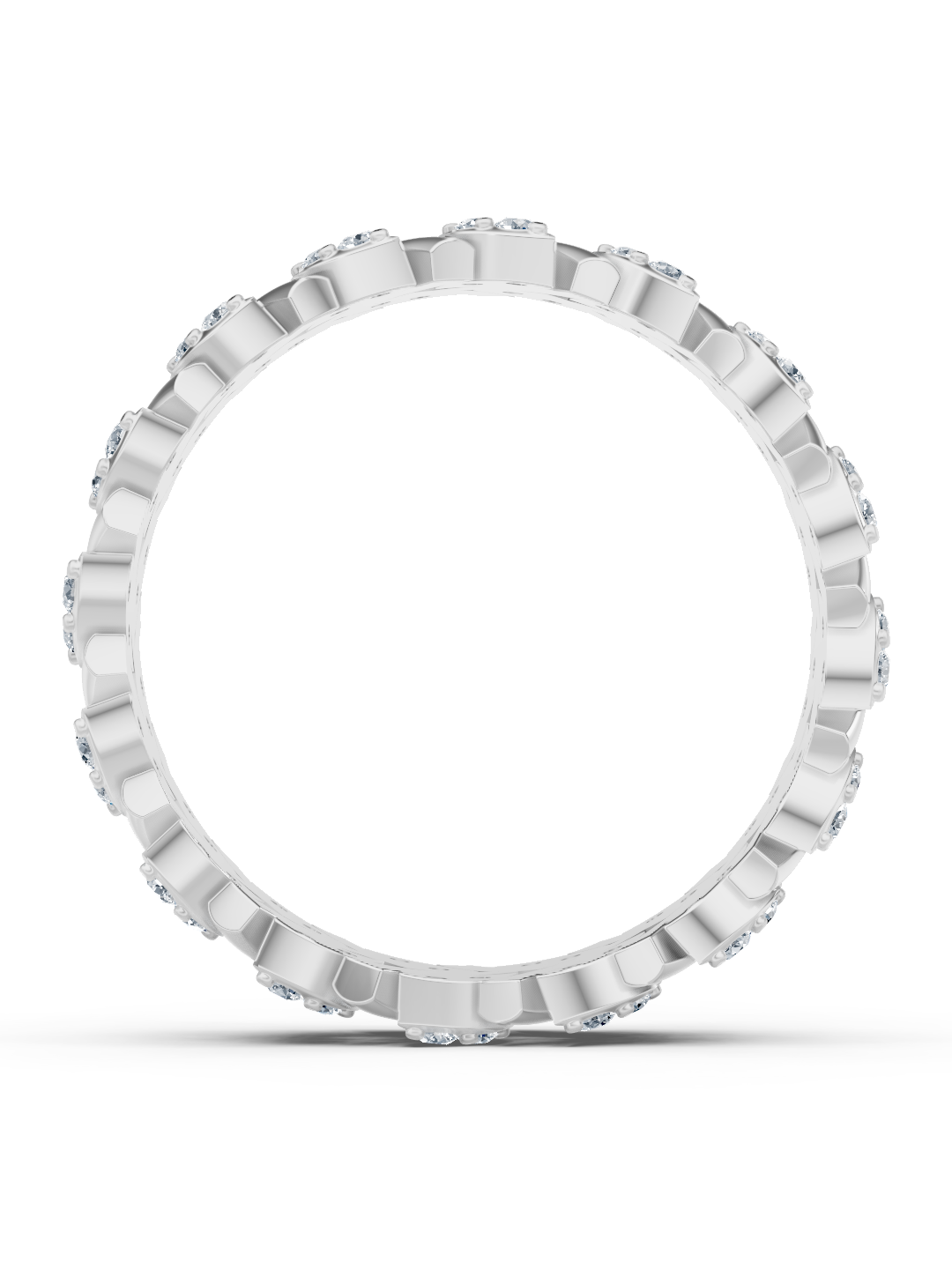 Birgie 14K Weißgold Eternity Ring mit Diamanten