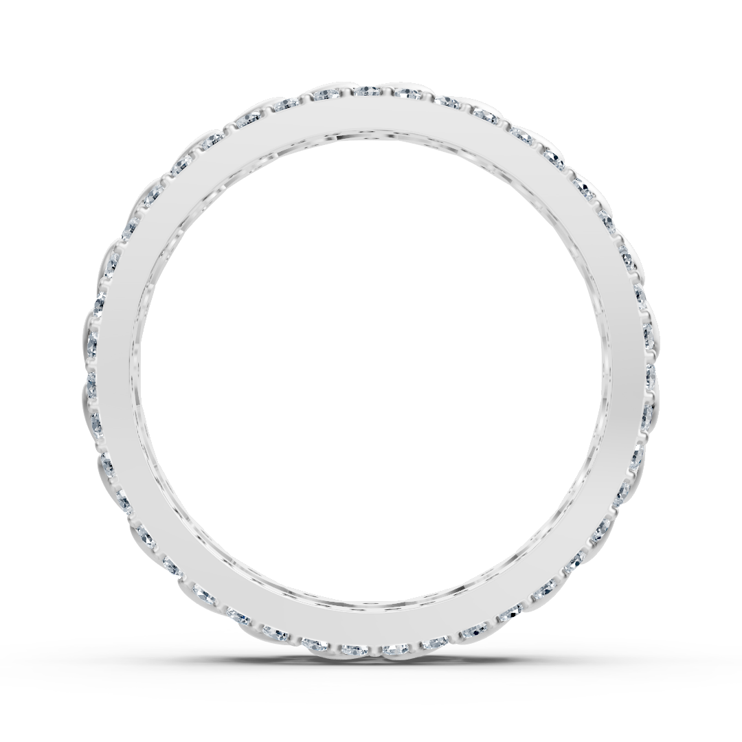 14 Karat Weißgold Diamant Mehrreihiger Ring - Zarter Blütenkranz für Ihre Hand
