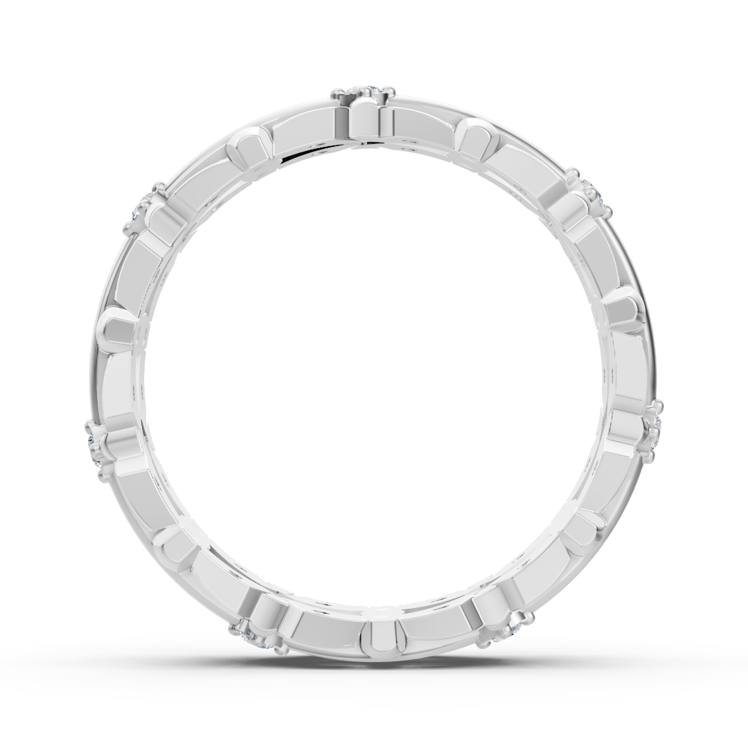 14 Karat Weißgold Diamant Ring - Zeitloser Eleganz für jeden Tag