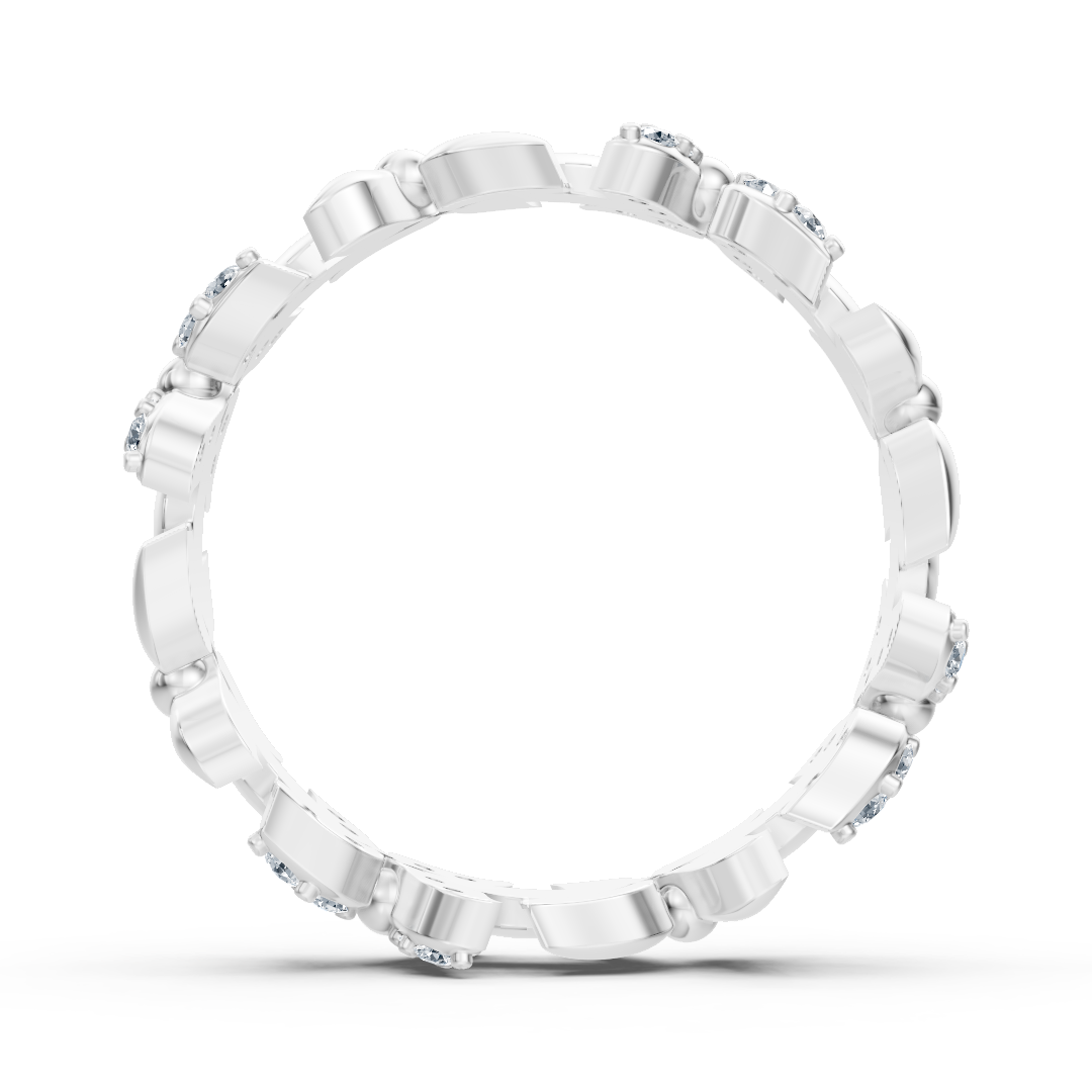 Funkelnder Weißgold Ring mit Diamanten – Schmetterling Design