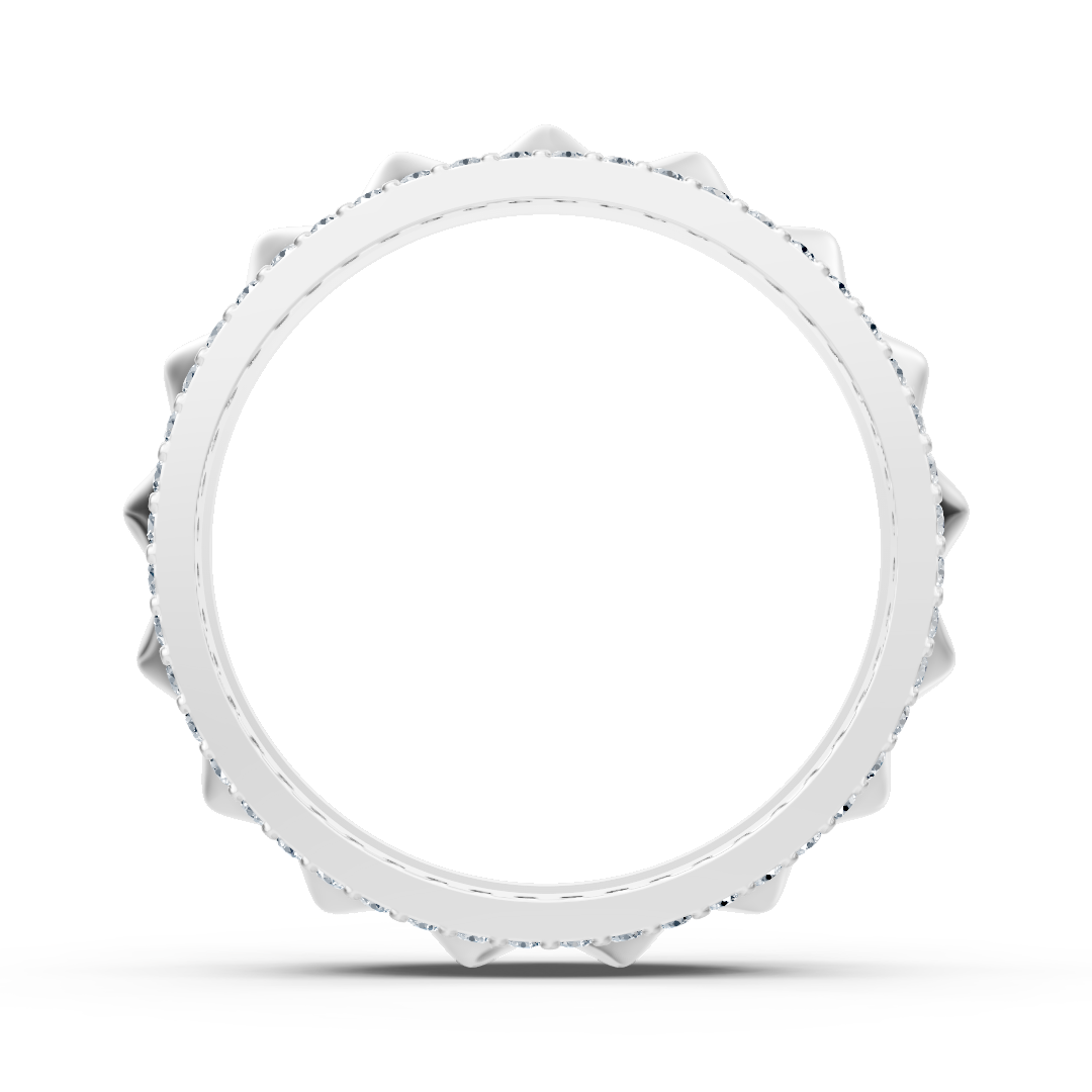 Eleganter Weißgold-Ring mit Runddiamanten im Prong-Design